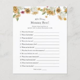 Sunflower Qui Connaît Maman Le Mieux