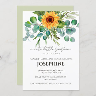 Sunflower Sunshine Baby shower automne Invitation