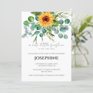Sunflower Sunshine Baby shower automne Invitation
