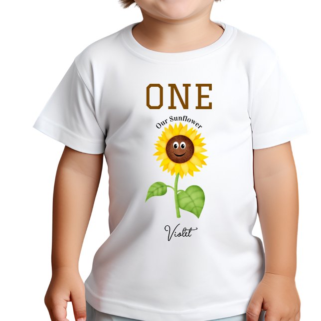 Sunflower T-Shirt Kids 1st Birthday Party (Créateur téléchargé)