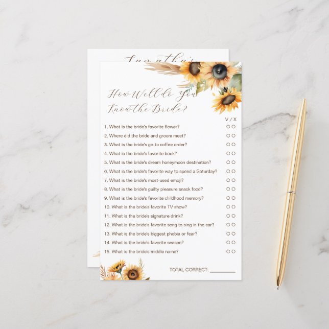 Sunflower, tu connais bien le jeu de la mariée (Devant/Arrière en situation)