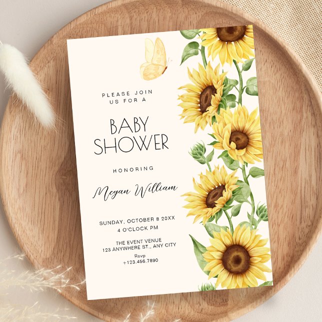 Sunflowers baby shower Invitation (Créateur téléchargé)