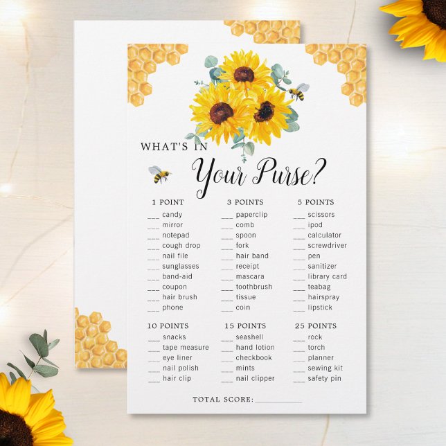 Sunflowers Bee Honeycomb Jeu de Fête des mariées d (Créateur téléchargé)