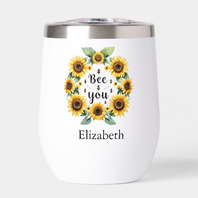 Sunflowers Bees Bee You mignon Inspirational tenda (Avant)