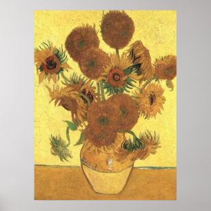 Sunflowers by Van Gogh Post-Impressionist Poster
