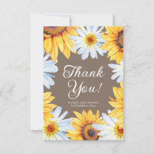 Sunflowers Daisies Baby Girl Douche Merci