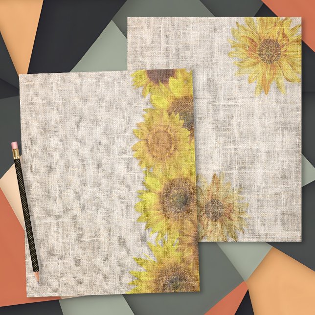 Sunflowers Decorated Double-sided Scrapbook Paper (Créateur téléchargé)
