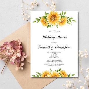 Sunflowers Jaune Wedding shower Invitation