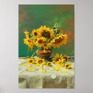 Sunflowers Sun Flower Van Gogh Like Poster