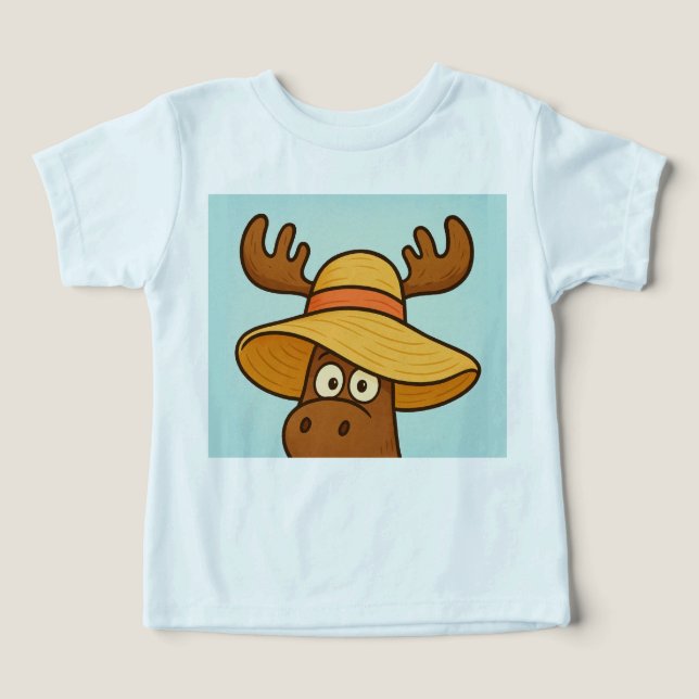 Sunhat Shenanigans – Peek-a-Boo Summer Tee for Kid (Design Recto)