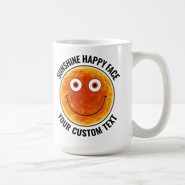 Sunhine Happy Face Personalized Custom Large Mug (Droite)