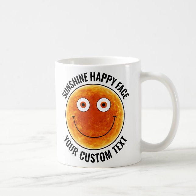 Sunhine Happy Face Personalized Custom Mug (Droite)