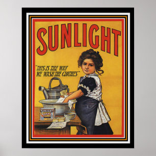 Sunlight Vintage Laundry Ad Poster 16 x 20