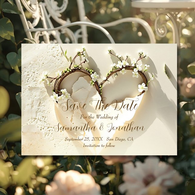Sunlit Garden Heart Cotton Rag Wedding Motif (Créateur téléchargé)