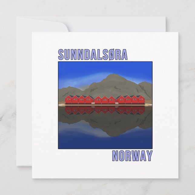 Sunndalsora Norvège Affiche scandinave (Devant)