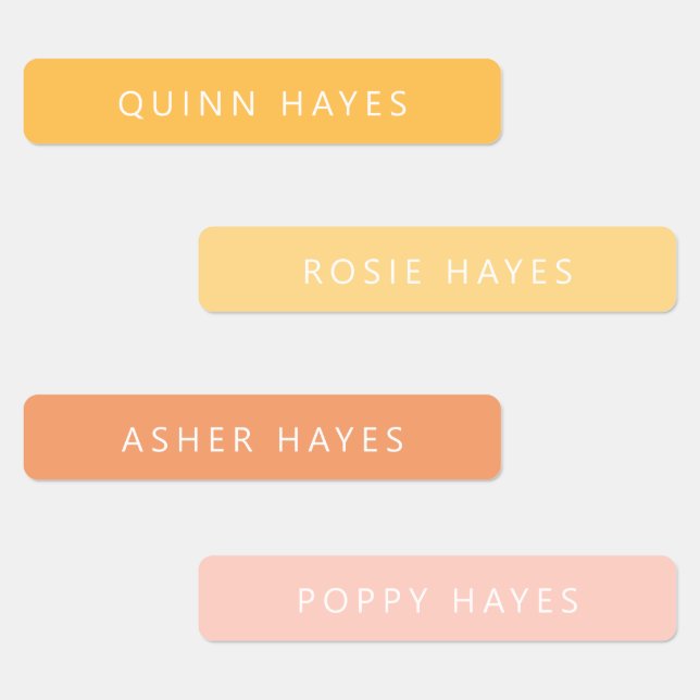 Sunny Boho Nom Étiquettes (Groupe)