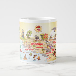 Sunny California Beach Paradise Jumbo Mug