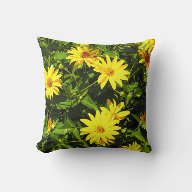 Sunny Daisy Garden Coussin (Recto)