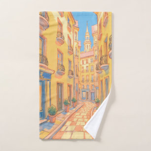 Sunny European Street Architecture confortable Art