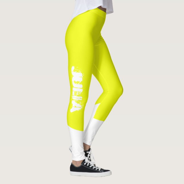 Sunny Julia Ajouter Votre Nom Leggings Art Abstrai (Droite)