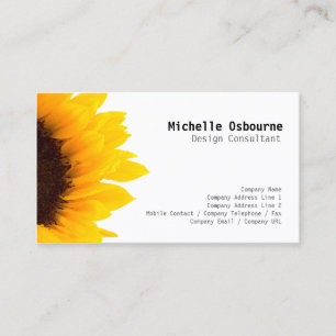 Sunny Sunflower Carte de visite de la nature
