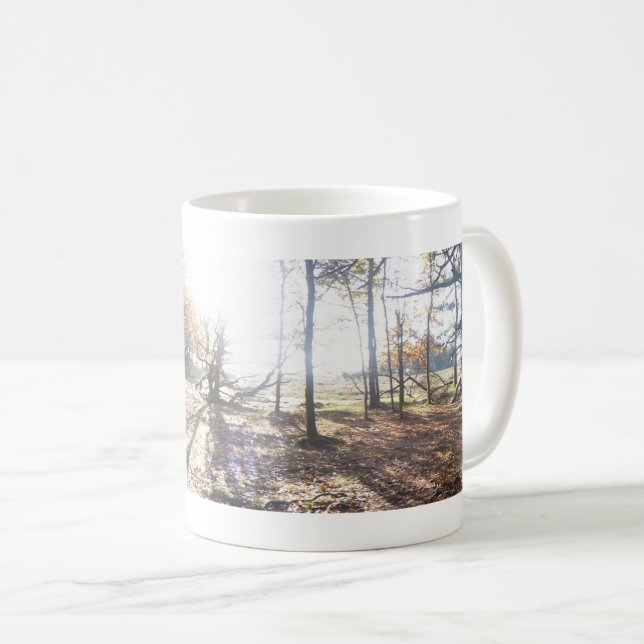 Sunny Wood Panoramic Paysage Mug (Devant droit)