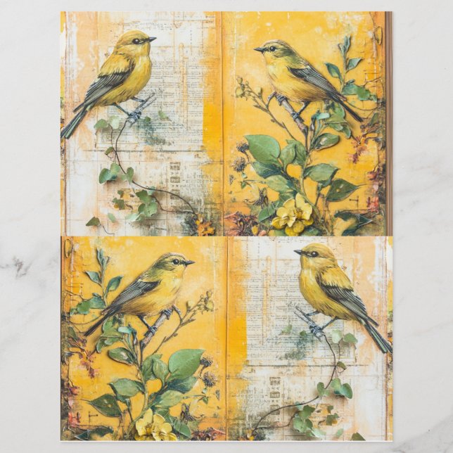 Sunny Yellow Bird Journal (Devant)
