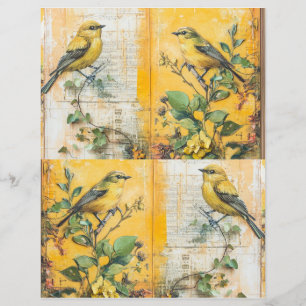 Sunny Yellow Bird Journal