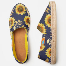 Sunny Yellow Gold Navy Feuille Motif