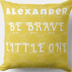 Sunny Yellow Tribal Coussin