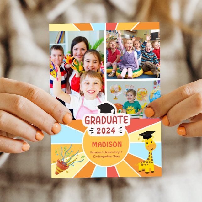 Sunray Kids Faire-part d'études primaires (Sunray Kids Elementary Graduation Announcement)