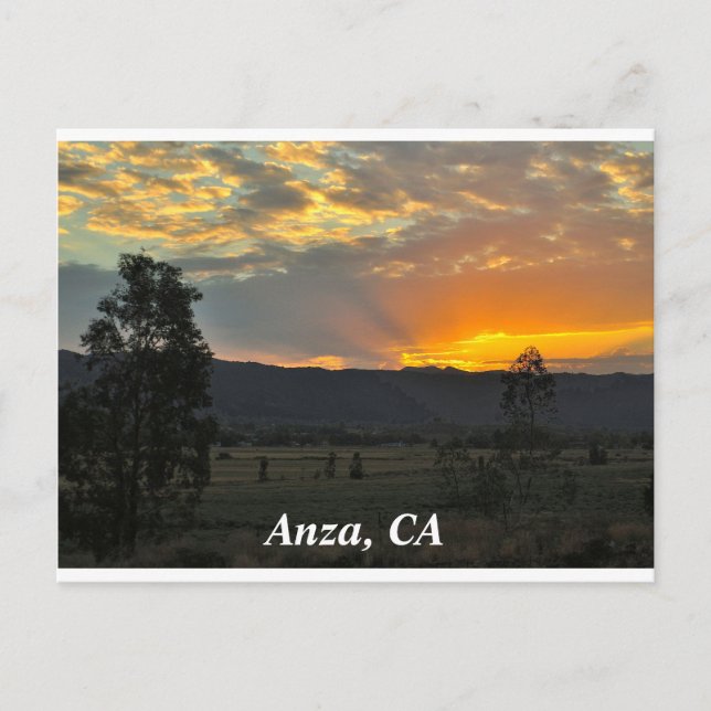 Sunrise À Anza, CA Carte Postale (Devant)