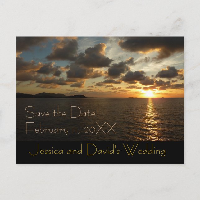 Sunrise à St. Thomas Enregistrer la date Carte pos (Devant)