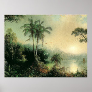 Sunrise au Nicaragua, tableau de M.J. Heade
