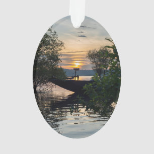Sunrise du bateau de pêche