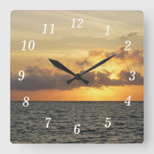 Sunrise Glory Folly Beach Horloge murale