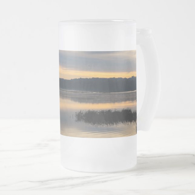 Sunrise Glory Frosted Glass Beer Mug (Devant droit)