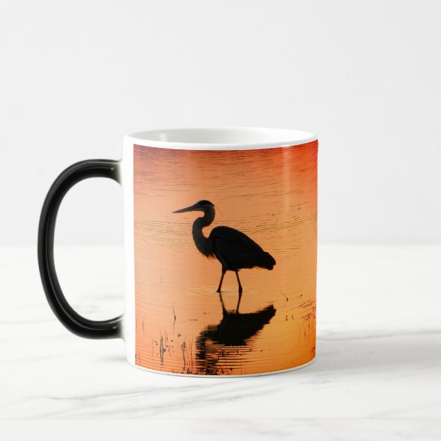 Sunrise Heron Morphing Mug (Gauche)