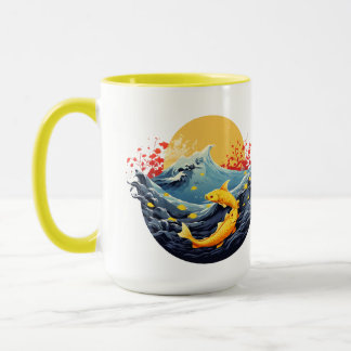 "Sunrise Over Waves : Koi Edition Mug