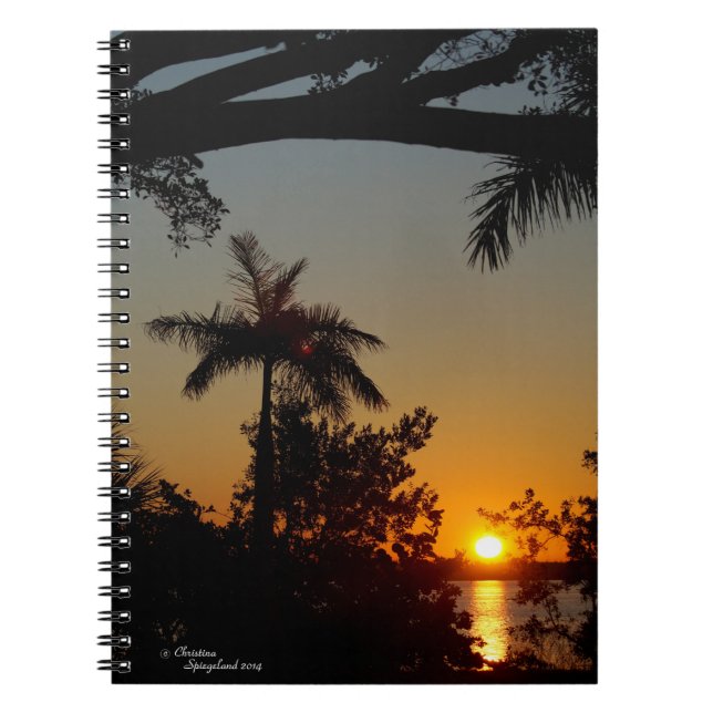 Sunrise Palm tree Ocean Carnet (Devant)