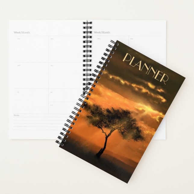 Sunrise Planner Tree Sunbeams (Devant avec enveloppe)