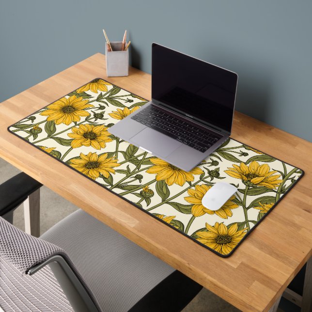 Sunroot, tournesol sauvage sur blanc (Bureau 2)