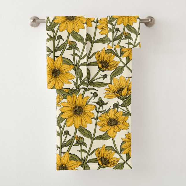 Sunroot, tournesol sauvage sur blanc (En situation)