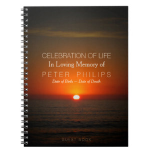 Sunset and Sea Celebration of Life Livre d'or