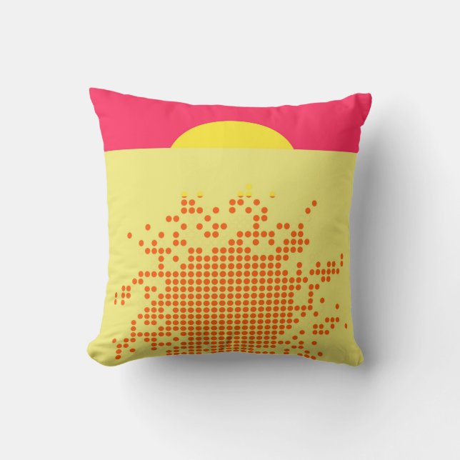 Sunset Art Design Coussin Abstrait (Recto)