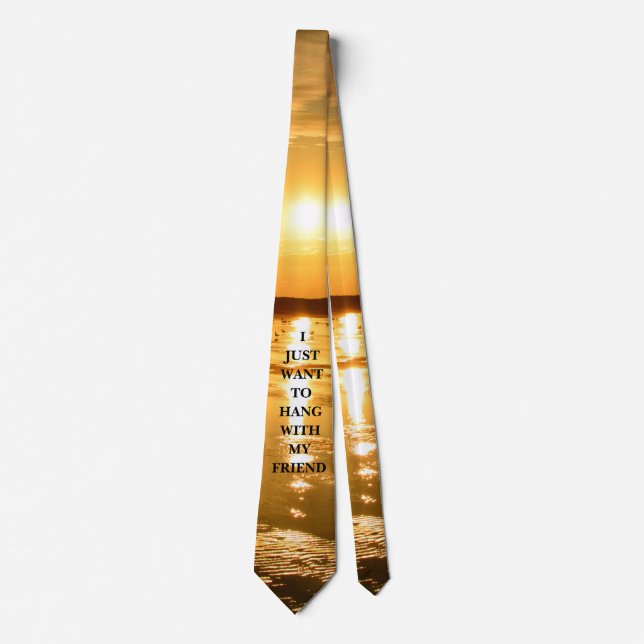 SUNSET avec devise - Cravate (Devant)
