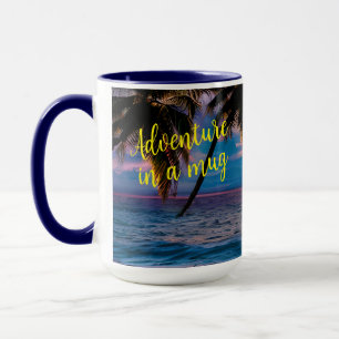 Sunset beach aventure personnalisée tasse à café