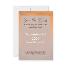 Sunset Beach Enregistrer la carte Date | Mariage c