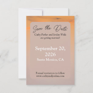 Sunset Beach Enregistrer la carte Date Mariage c