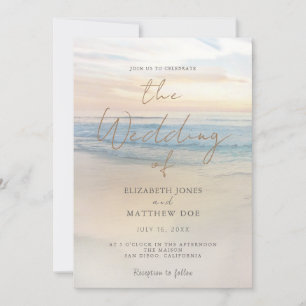 Sunset Beach Wedding Faire-part de mariage
